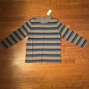 Old Navy Kids Long Sleeve Tee in Blue and Gray Stripes